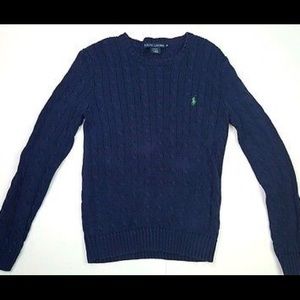 Ralph Lauren Navy Cable Knit Sweater
